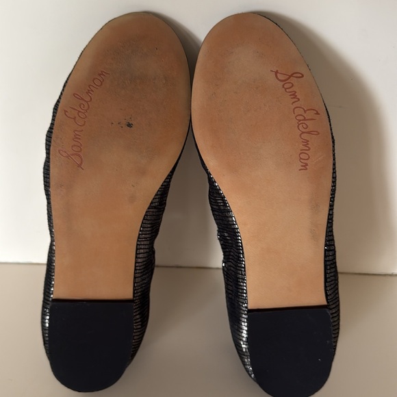 Sam Edelman Black Metallic Felicia Flats size 7.5 or 38 eur - Picture 7 of 11